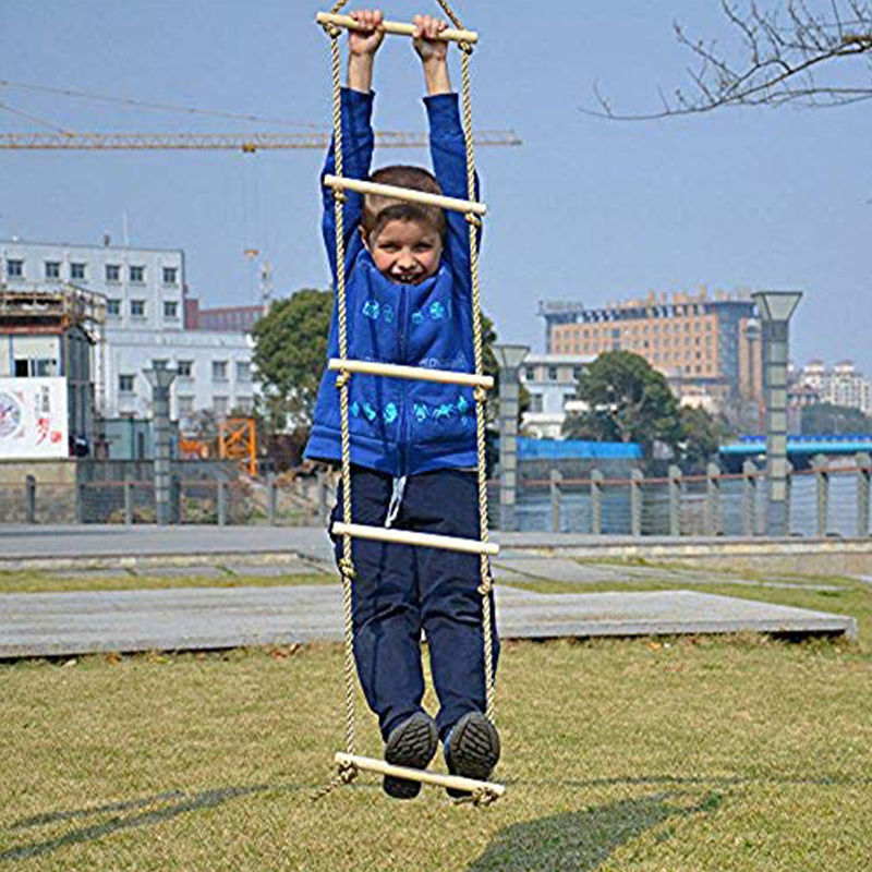 子供用木製クライミングロープはしご